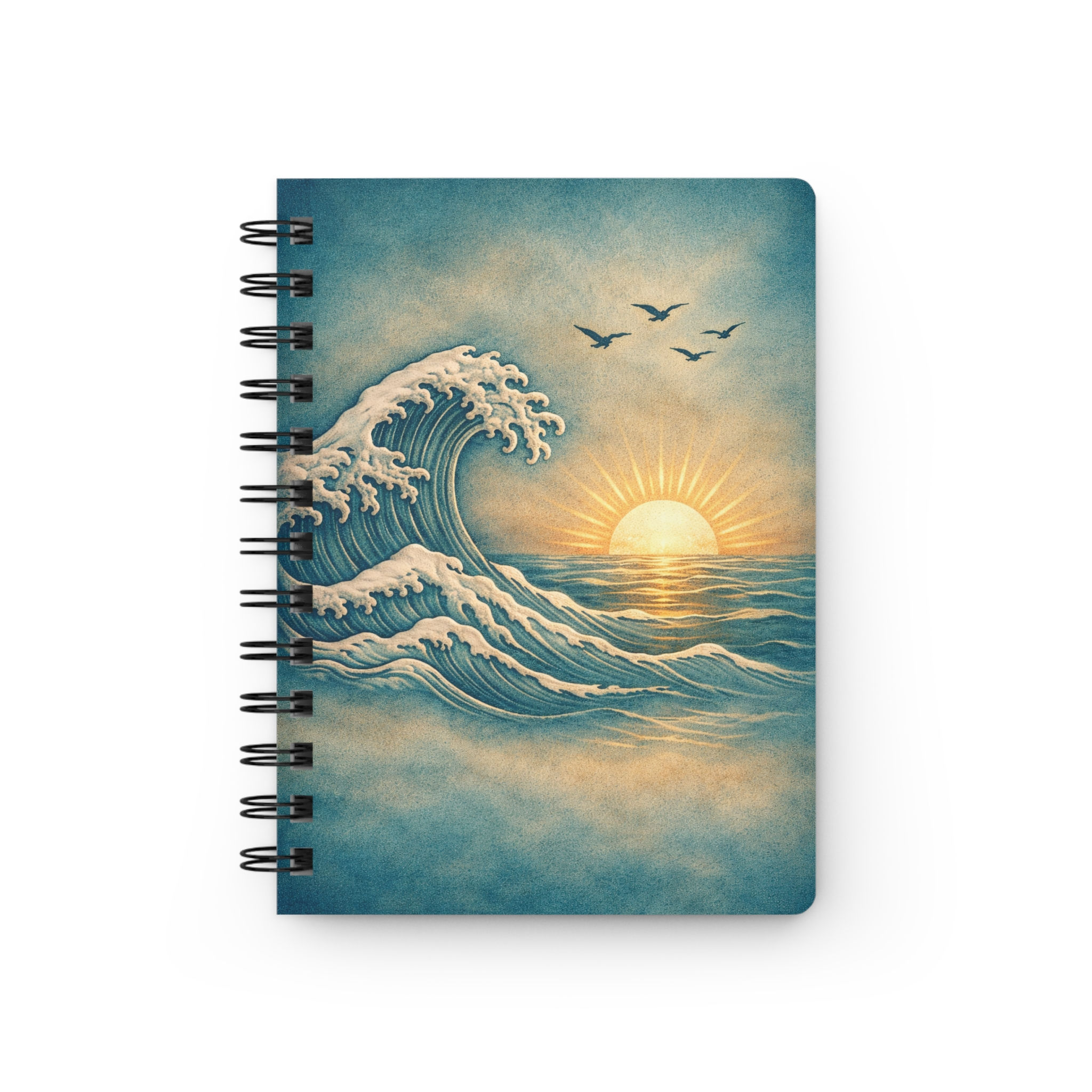 Sunset Waves Spiral Bound Journal