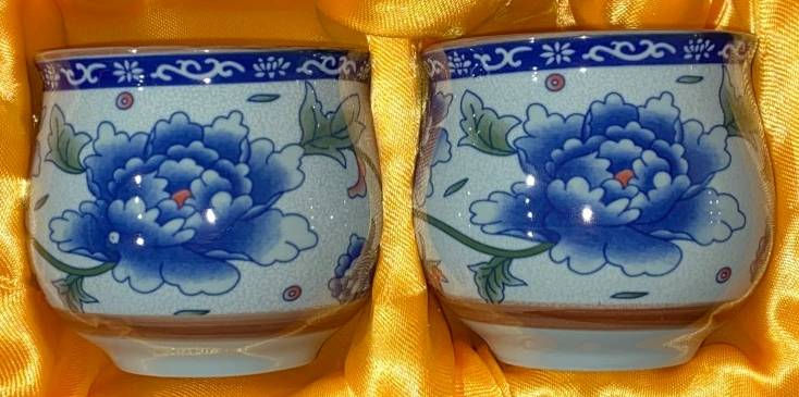 Thumbnail: Blue Floral Tea Cup Set