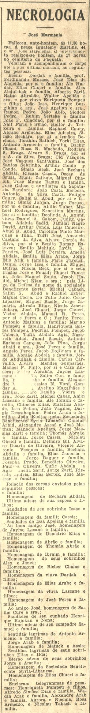 Enterro de José Harmenia, 31 mar 1939. (A Tribuna)