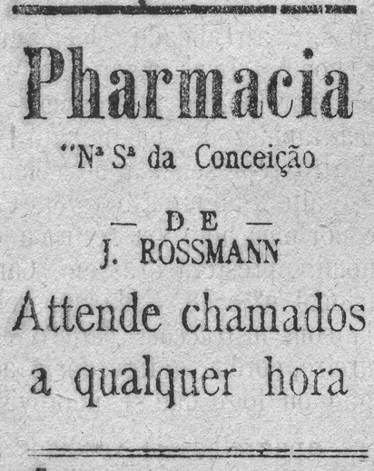 Classificado da Pharmácia N. Sa. da Conceição, 1 out 1916 (Correio do Litoral - Acervo do Memorialista José Rosendo)