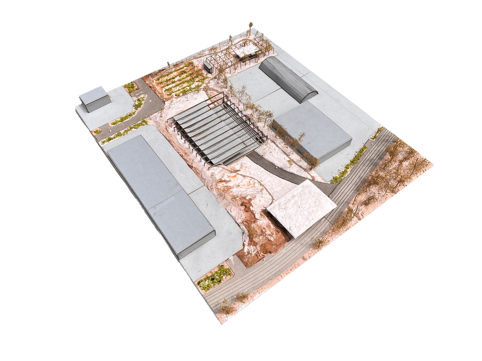 Project Site Model – View 1, Without Roof, Scale 1:200