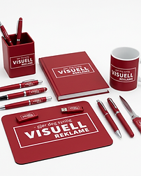 Kontorartikler og skrivebordsprodukter profilering Visuell reklame