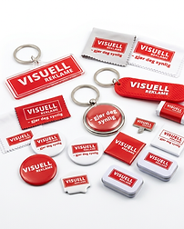 nøkkelringer småartikler artikler visuell reklame