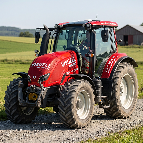 Foliert traktor Visuell Reklame