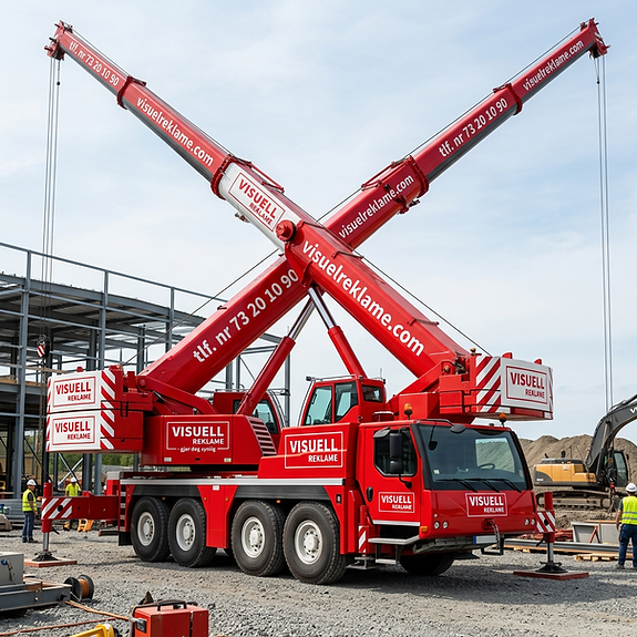 Hel foliert kran Visuell reklame
