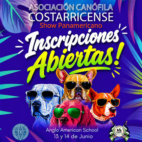 Show Tropical 2026: la Asociación Canófila Costarricense abre inscripciones para el Show Panamericano