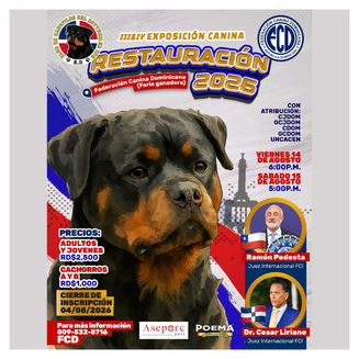 Exposición Canina Restauración 2026 de la Federación Canina Dominicana