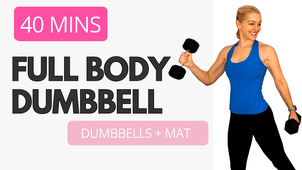 🌸 40-Minute Full Body Dumbbell Workout | Strength, Tone & No Jumping