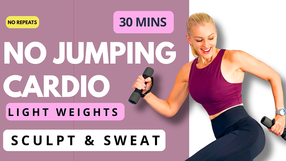 30 Min Resisted Cardio Workout | Light Weights | No Jumping | All Standing