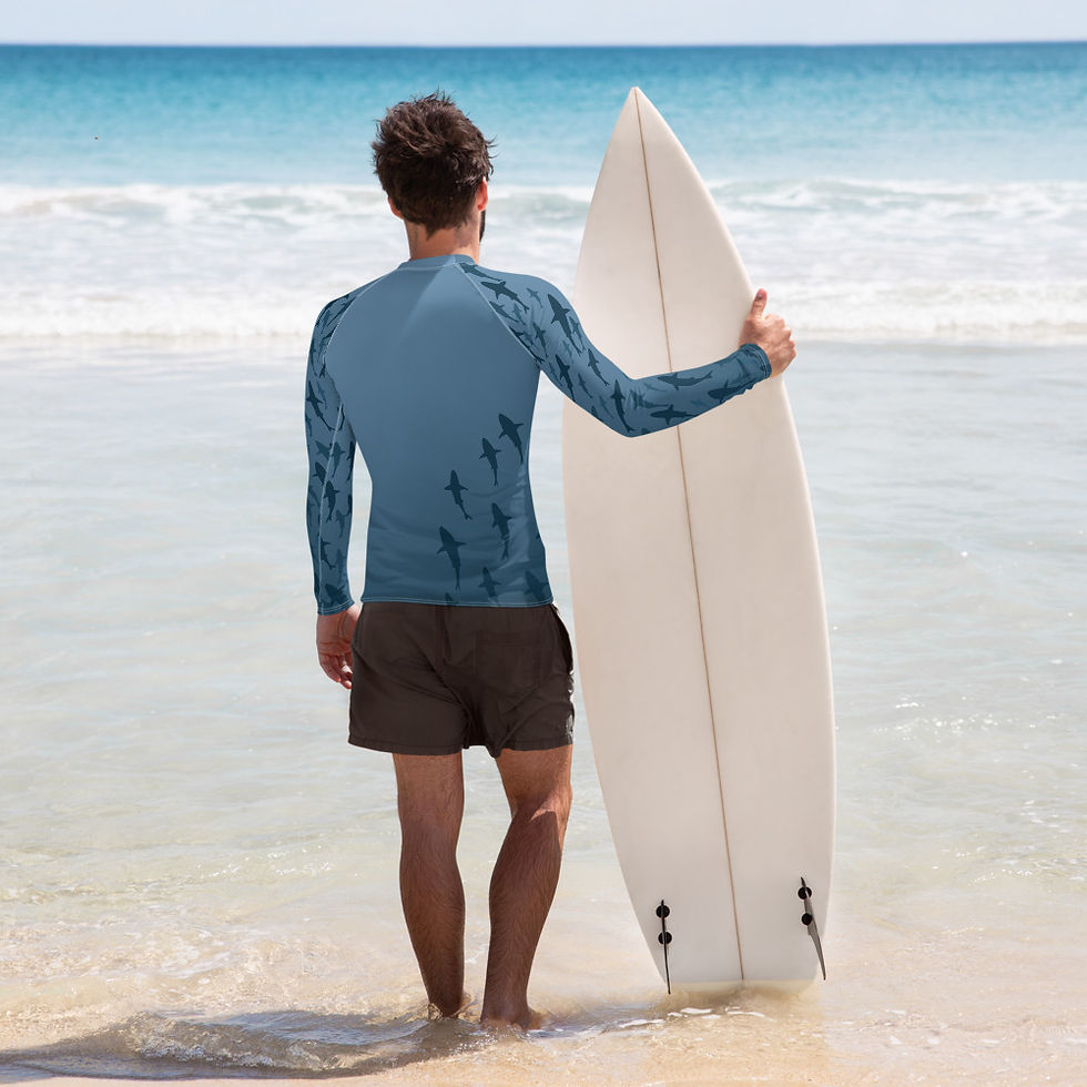 Thumbnail: Shark Silhouette Men's Rash Guard