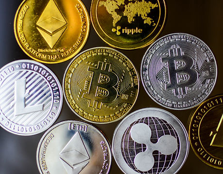 Ripple coin, ethereum, litecoin and bitc