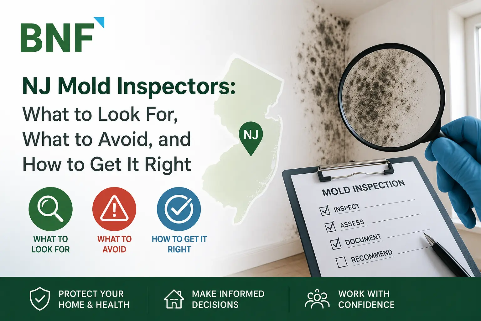 Certified mold inspector conducting professional mold inspection in New Jersey home