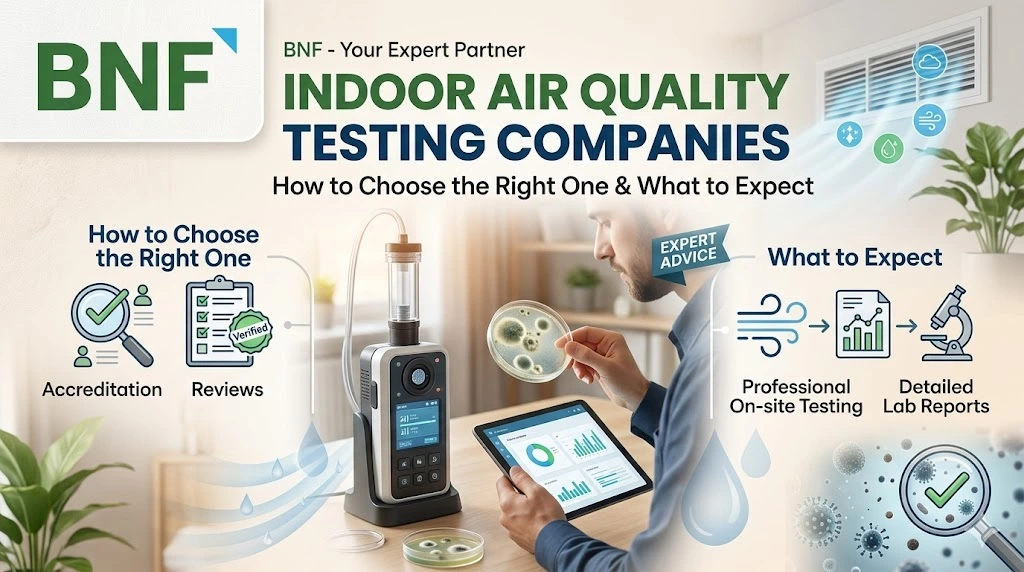 Certified industrial hygienist conducting indoor air quality testing in NY NJ CT home