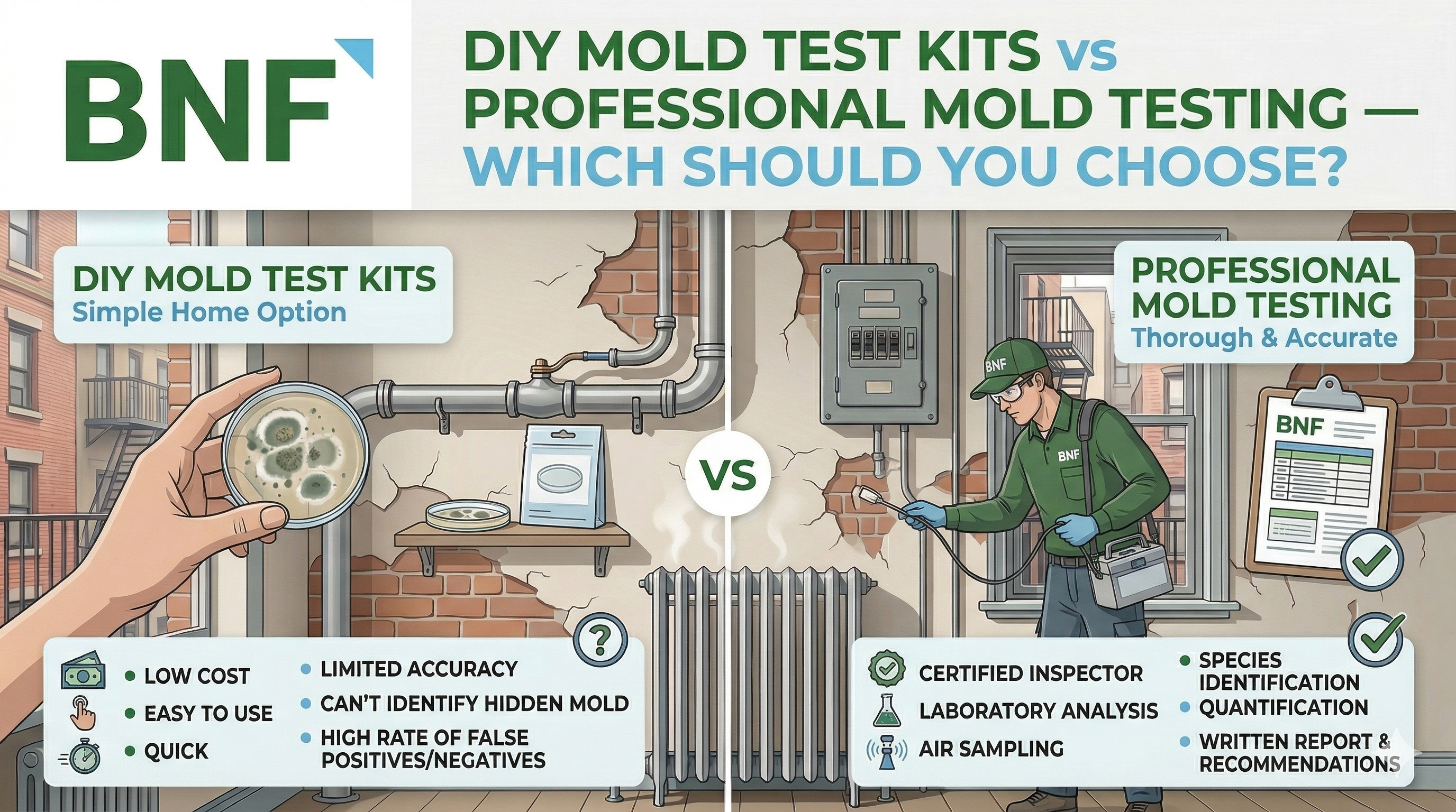 DIY Mold Test Kits vs Professional Mold Testing — Which Should You Choose?