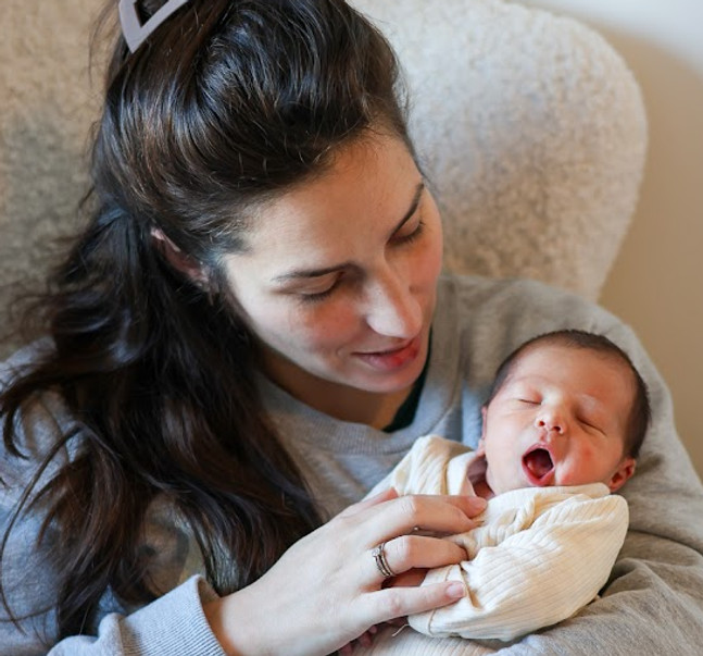 newborn baby and mother