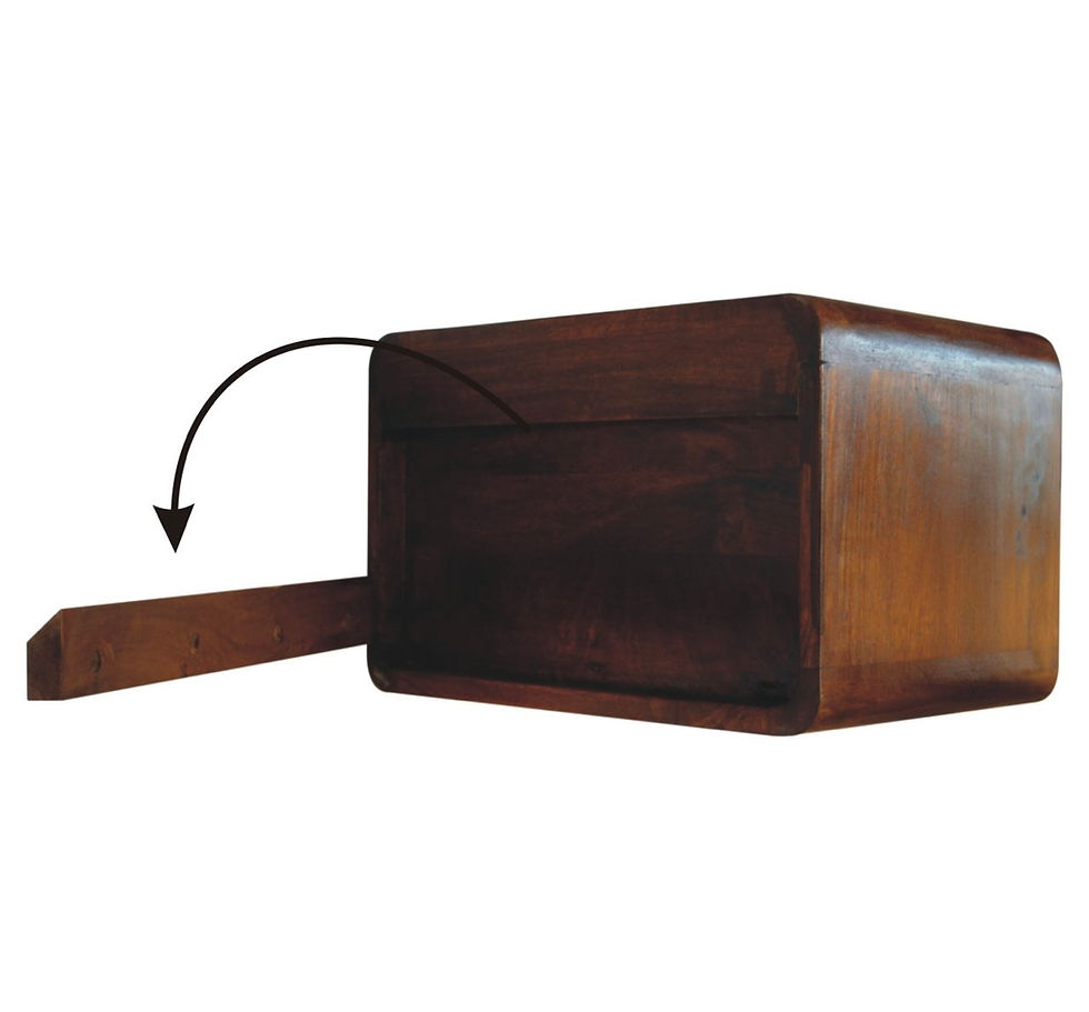 Thumbnail: Woven Open Slot Floating Nightstand in Chestnut