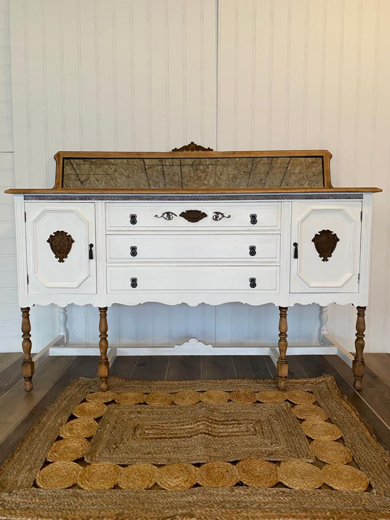 1800’s Antique sideboard in White