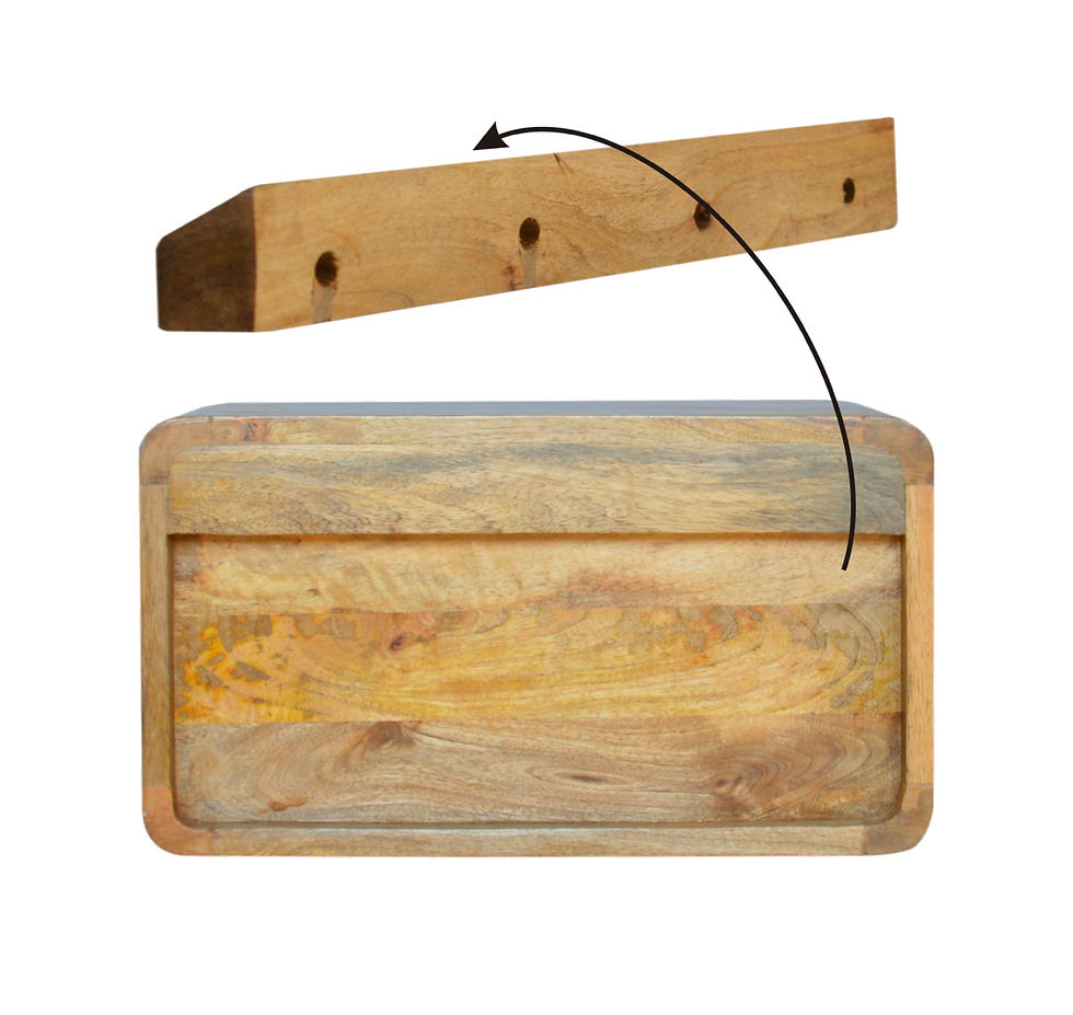 Thumbnail: 2 drawers Floating Nightsand in Natural