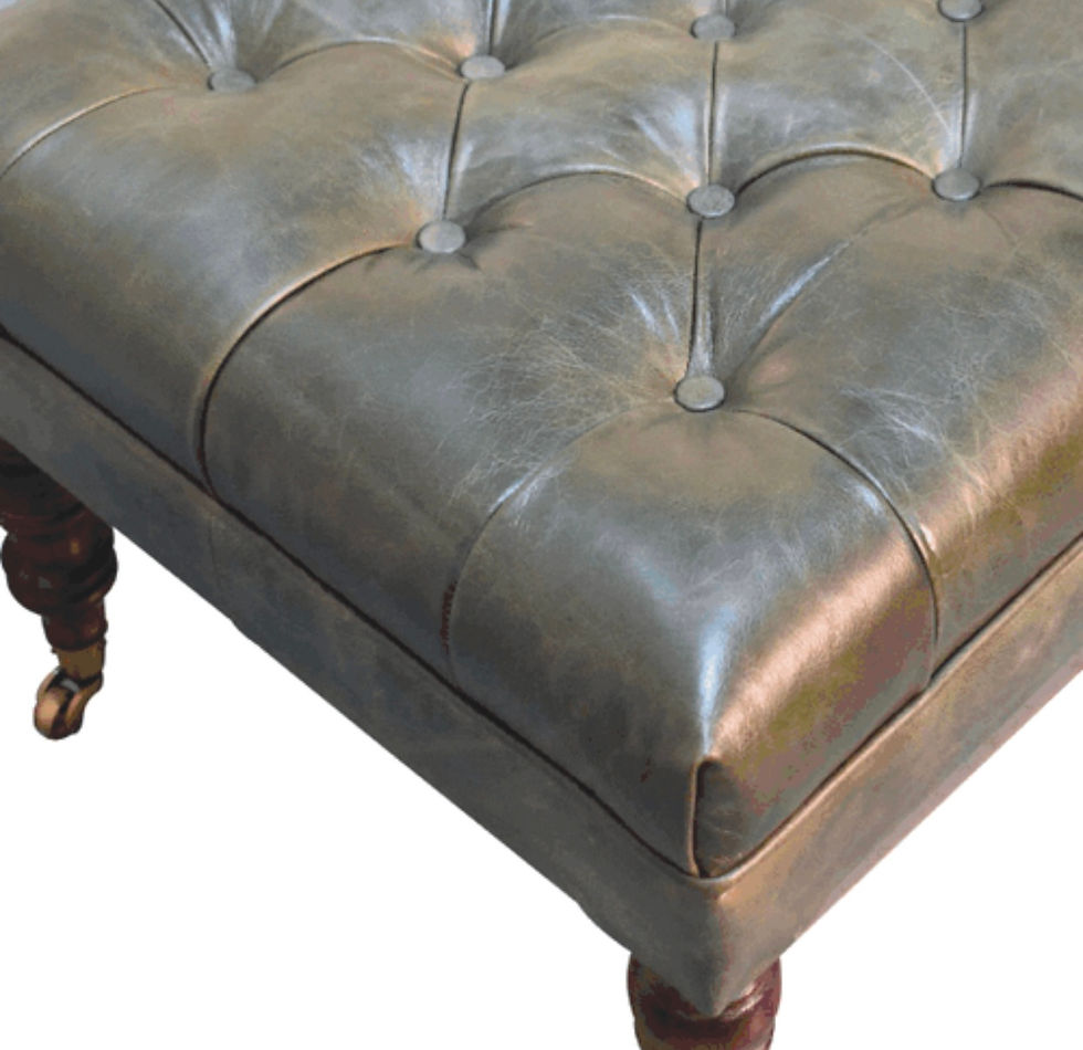 Thumbnail: RH Leather Bench on Castor wheels