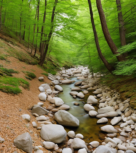 winding rock creek. smaller white gravel rocks..jpg