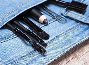 Eye Makeup Accessories in Jeans Pocket