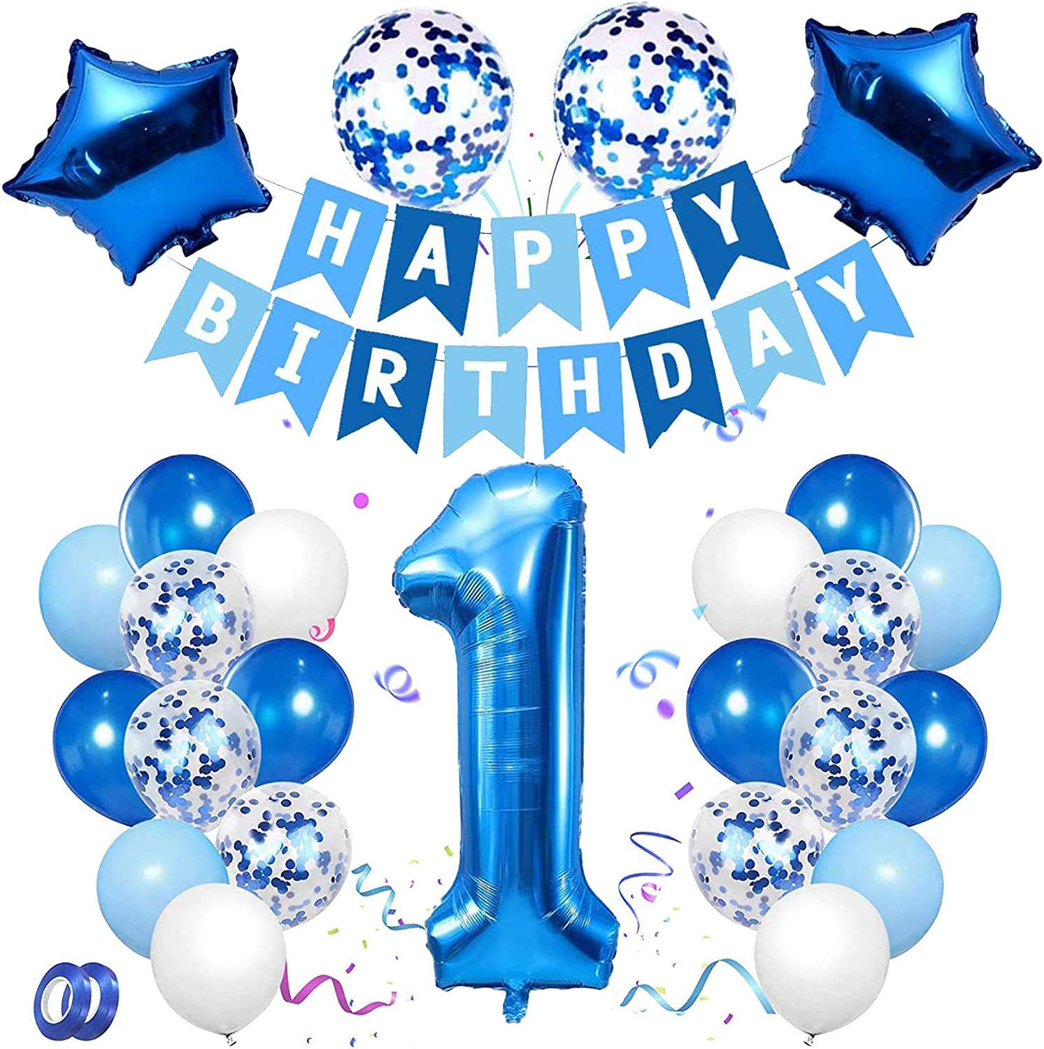 Kit de decoración para cumpleaños | Azul