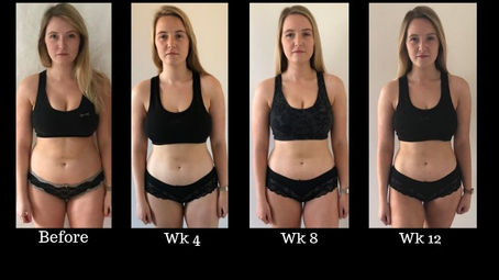 12 Week Transformation - Olivia and Healthista.com