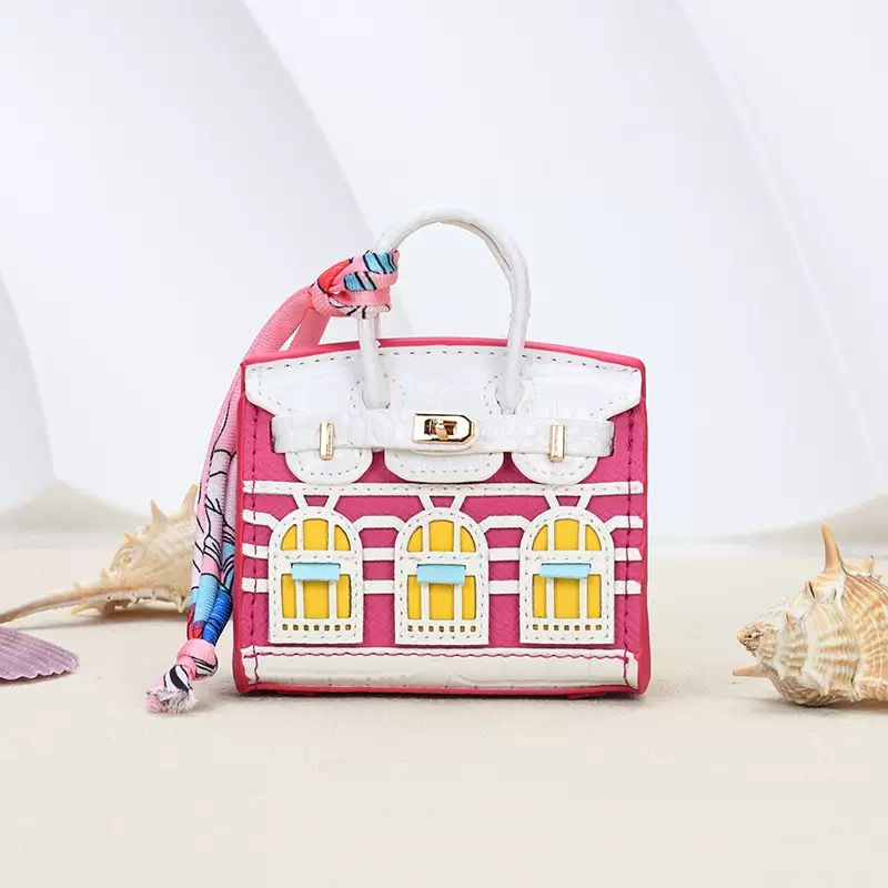 Thumbnail: Mini BackpackHanging Creative House Headphone Bag For Airpods 4 3 Pro2 Galaxy Bu