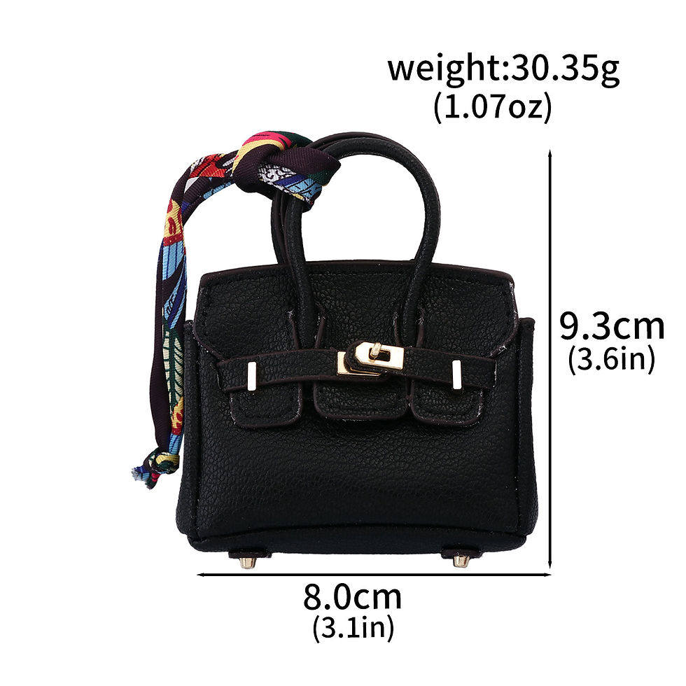 Thumbnail: Mini Bag Pendant Small Keychain Case Accessory Family Mini Earphone Bag Accessor