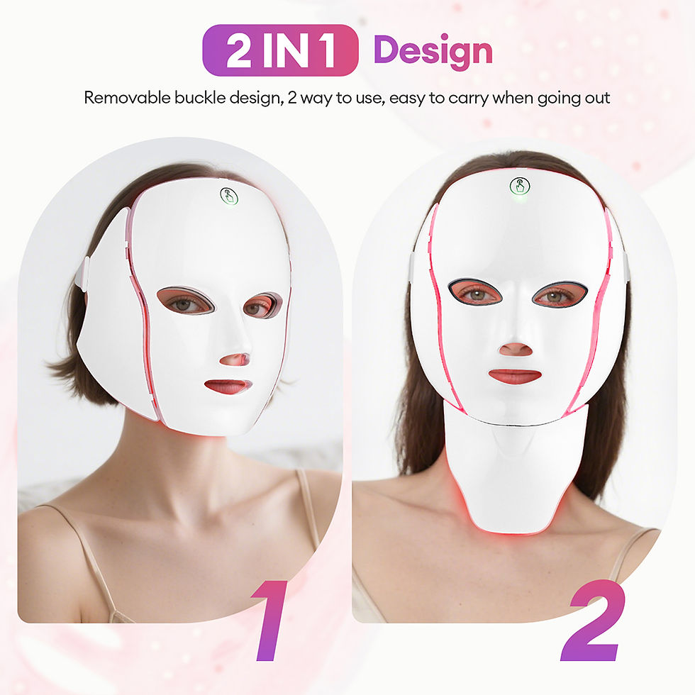 Thumbnail: 7 Colors Photon Facial LED Mask Red Light Therapy Anti Aging Face Neck Beauty Ma