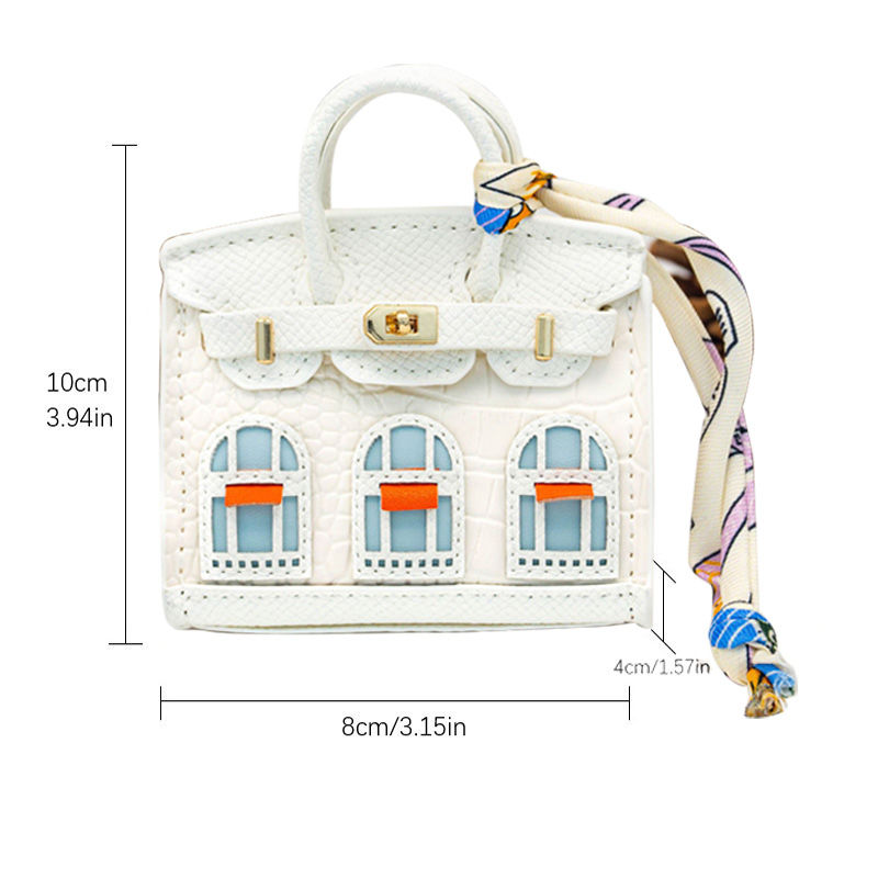 Thumbnail: Mini BackpackHanging Creative House Headphone Bag For Airpods 4 3 Pro2 Galaxy Bu