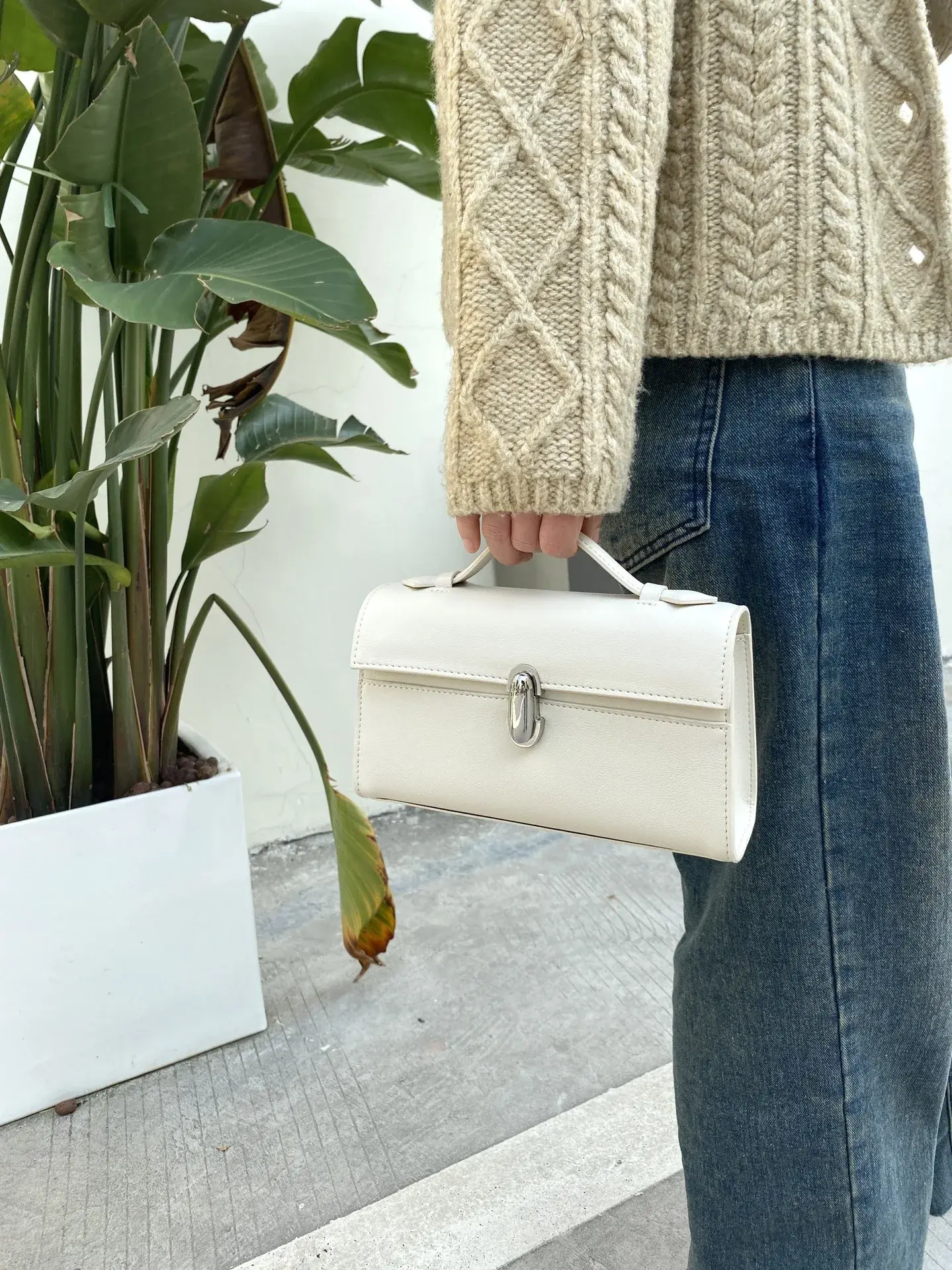 Symmetry Leather Handbag