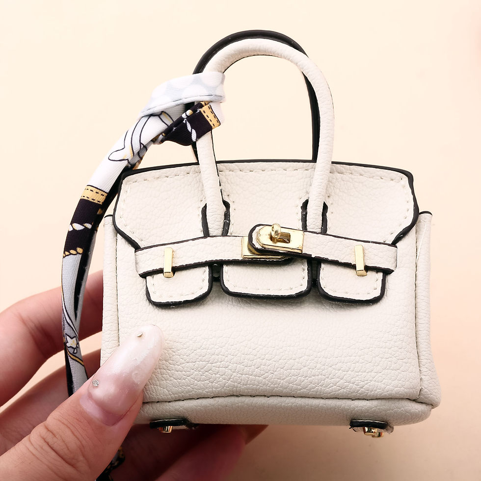Thumbnail: Mini Bag Pendant Small Keychain Case Accessory Family Mini Earphone Bag Accessor