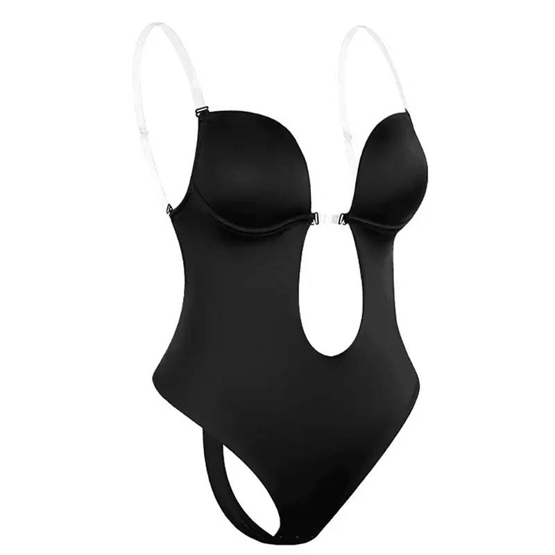 Thumbnail: Women Full Body Shaper Bra Backless Bodysuit Thong Invisible Shapers Tummy Contr