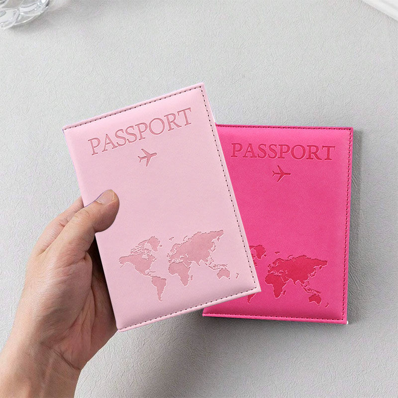 PU Leather Passport Cover For Men & Women Organizer - Protective Card Holder ID