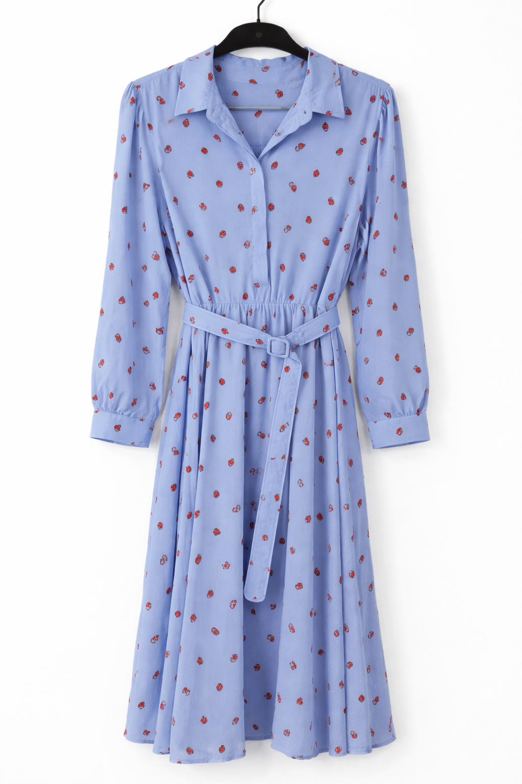 MM33 Blue Heart/lock Print Midi Dress- Size 12