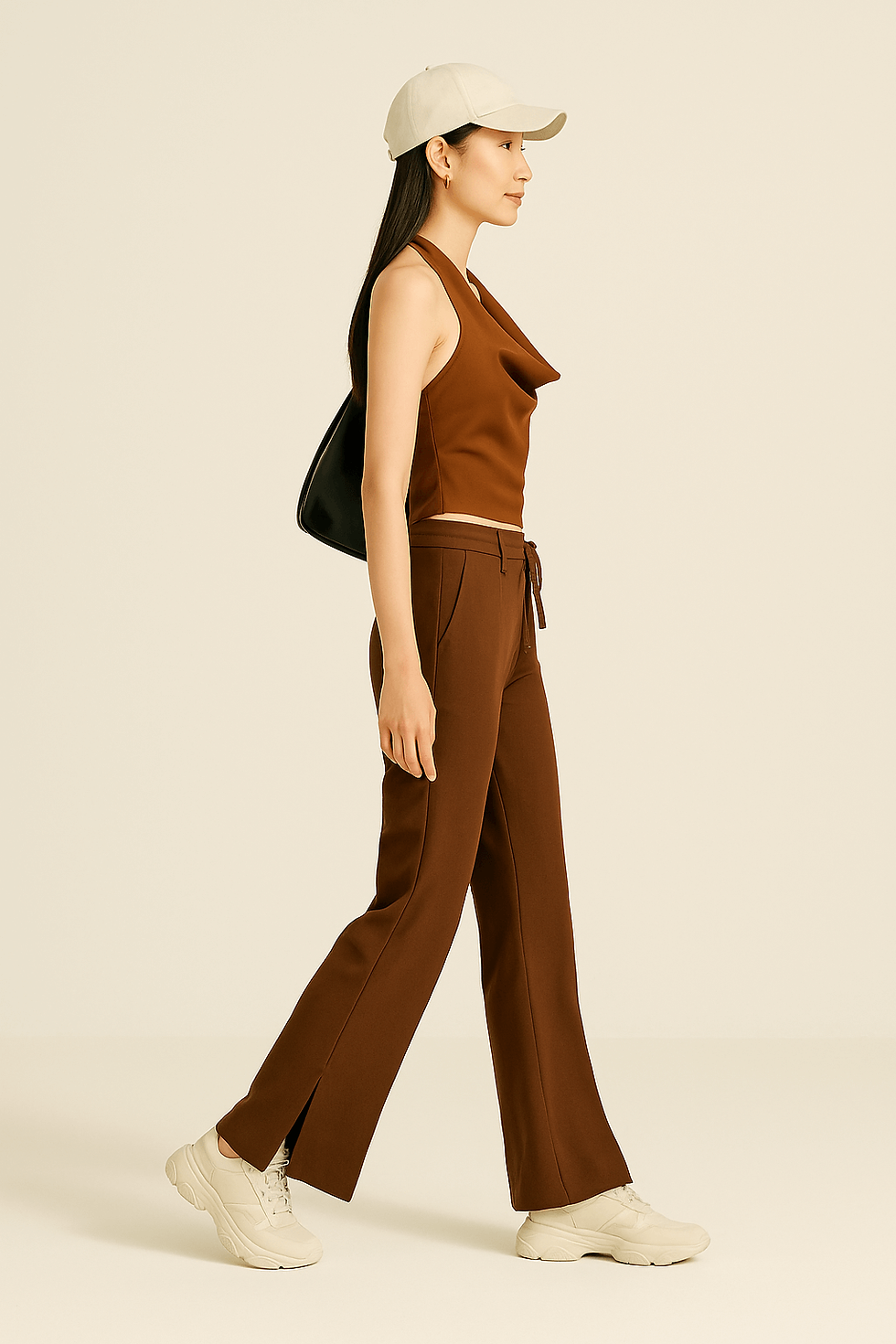 Thumbnail: DRAPED HALTER KNIT TOP