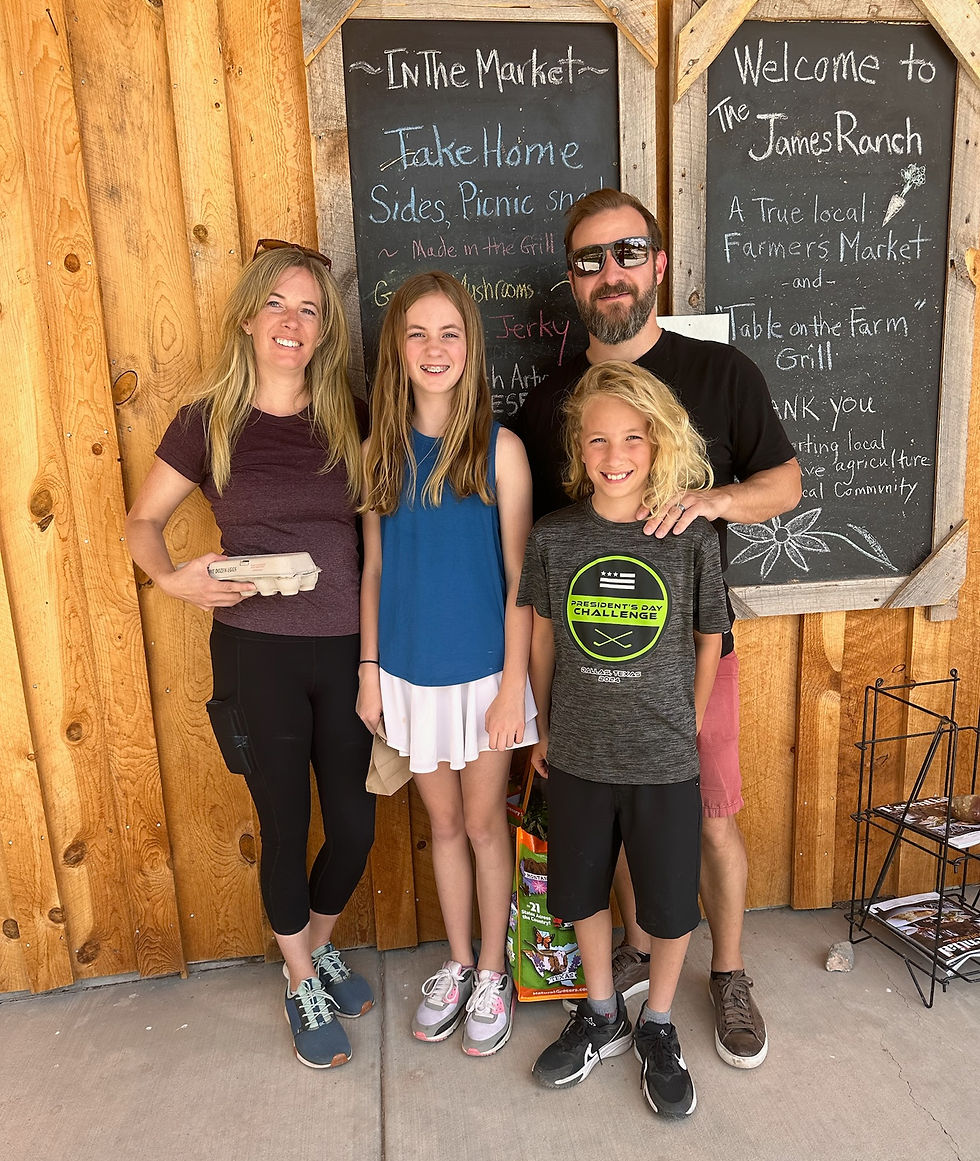 Carrie and her family at James Ranch in Durango, Colorado!