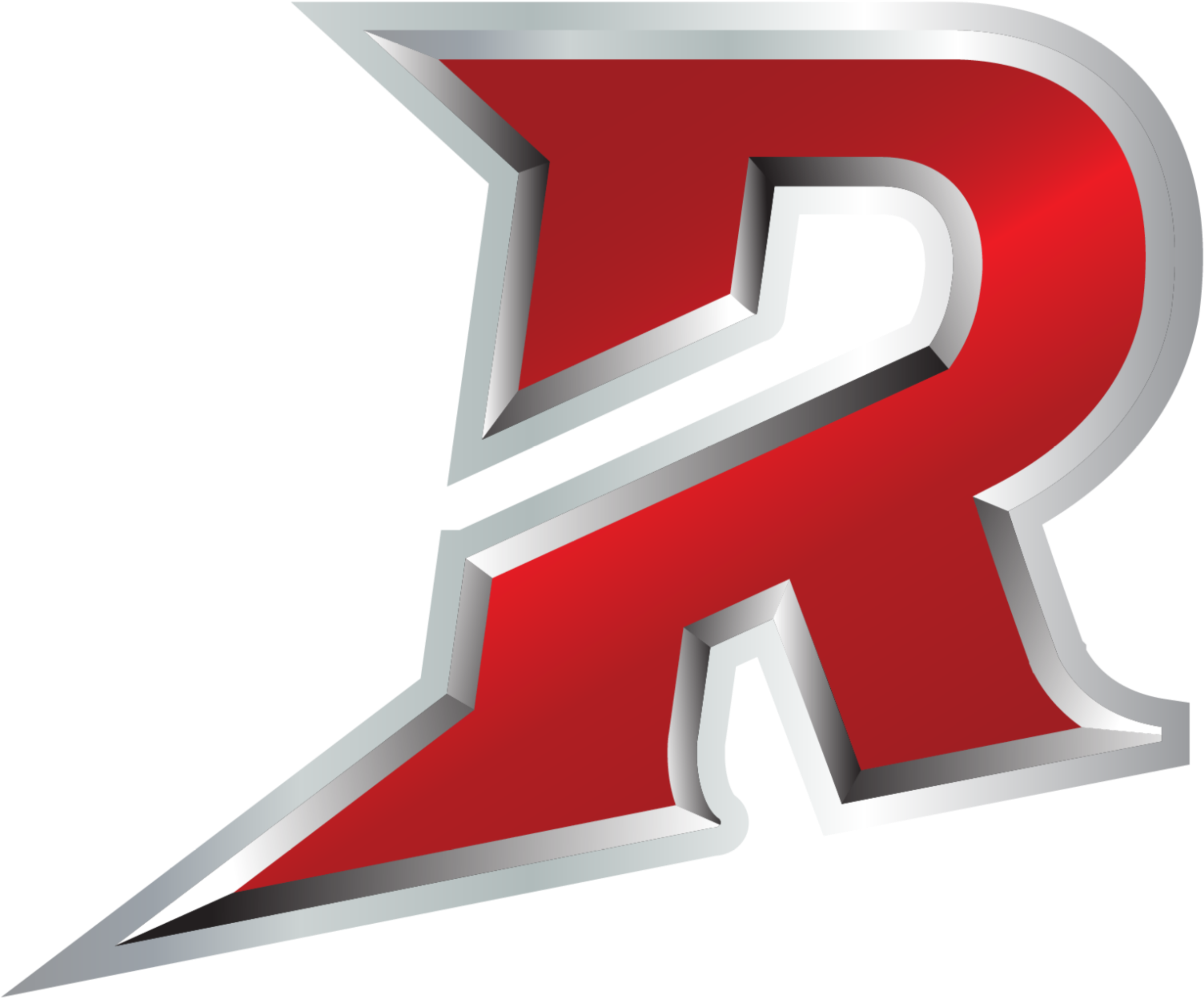 Red letter R logo with a silver outline and metallic look. My Site 1 Copy