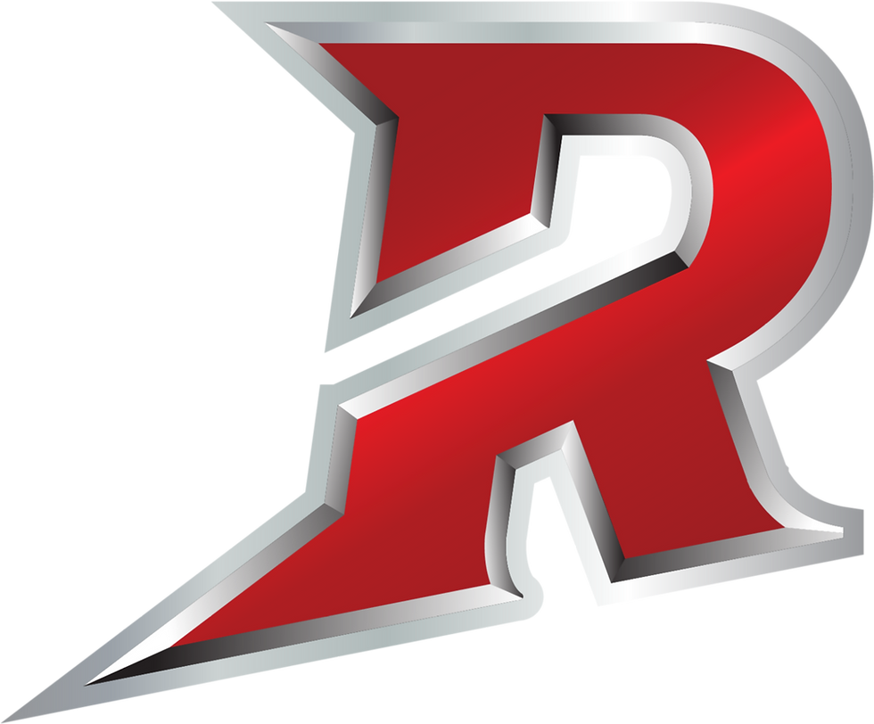 Red letter R logo with a silver outline and metallic look. My Site 1 Copy