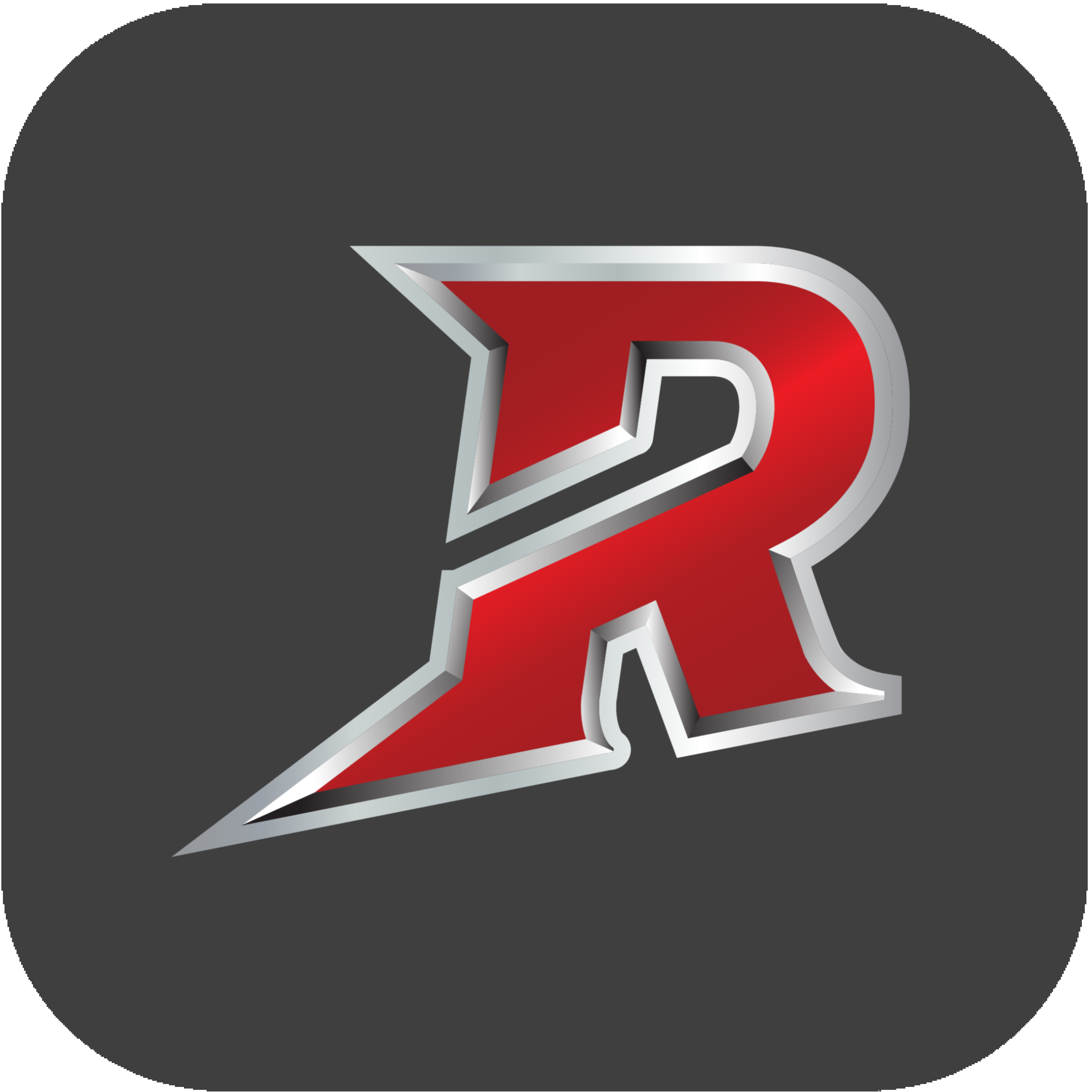Red stylized letter R logo on dark gray background. My Site 1 Copy