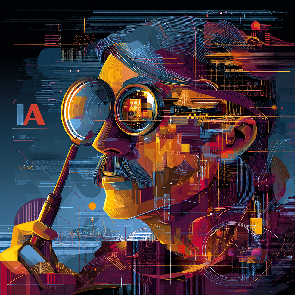 Ilustración abstracta sobre IA Search, búsqueda con IA y estrategia SEO para contenidos digitales en 2026.