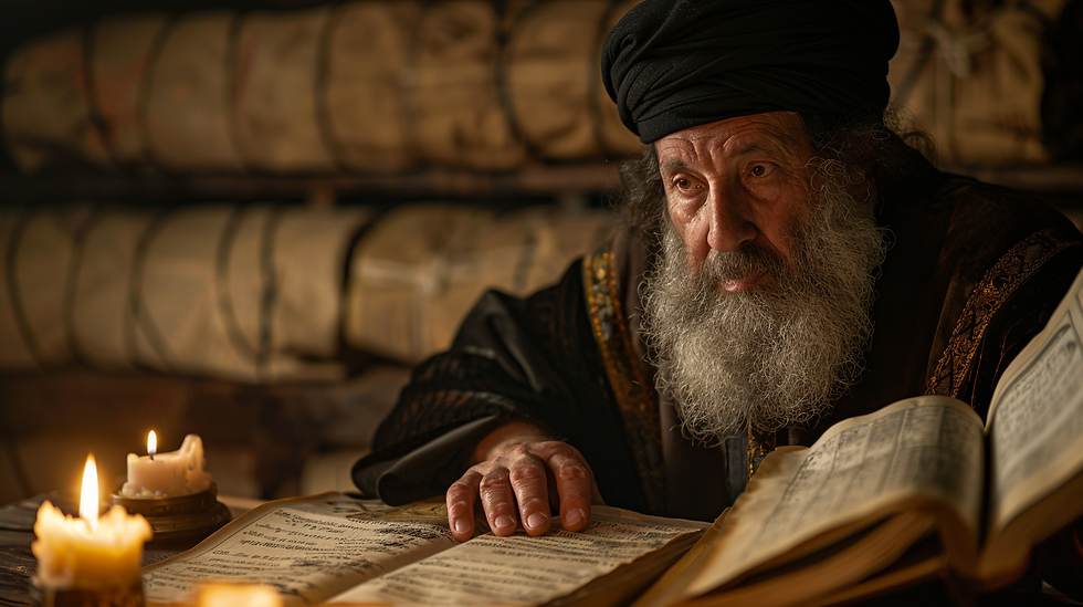 Maimónides estudiando la Torá y enseñando la verdad absoluta de la Torá.