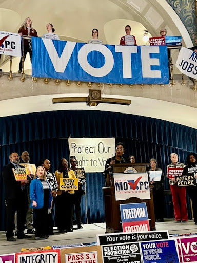 03/23/26 Missouri Mondays - Tell MO Senators vote NO! Sales Tax on Everything! In-Person No-Excuse Absentee Voting Begins Tues Mar 24! Join No Kings 3.0 Rallies SAT MARCH 28! Your Voice! Your Power
