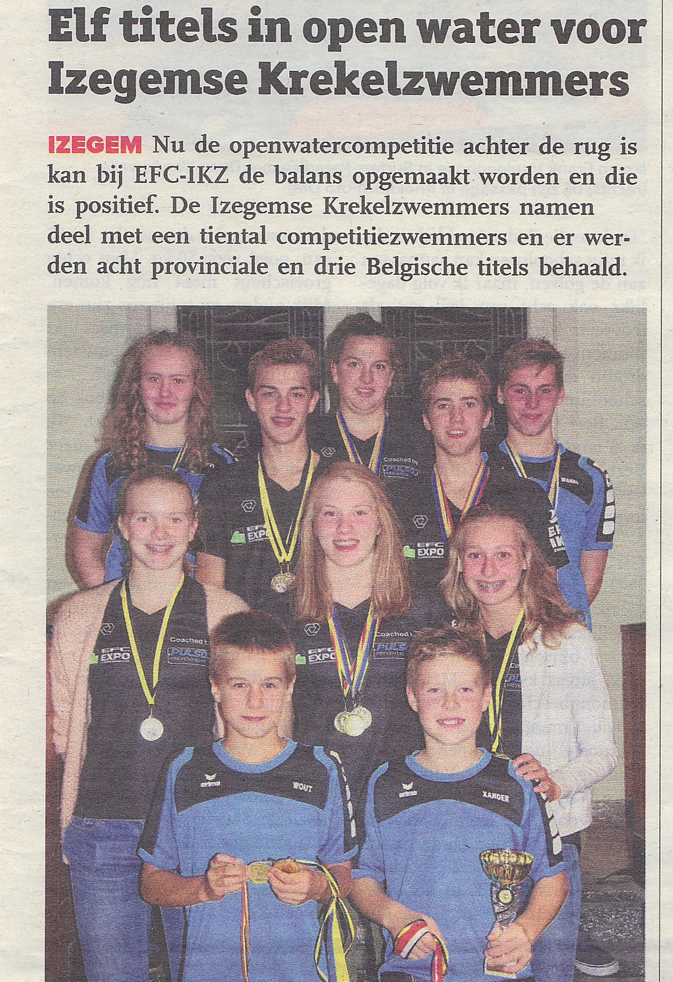 2017 09 29 Archief Open Waterzwemmers in de weekbode
