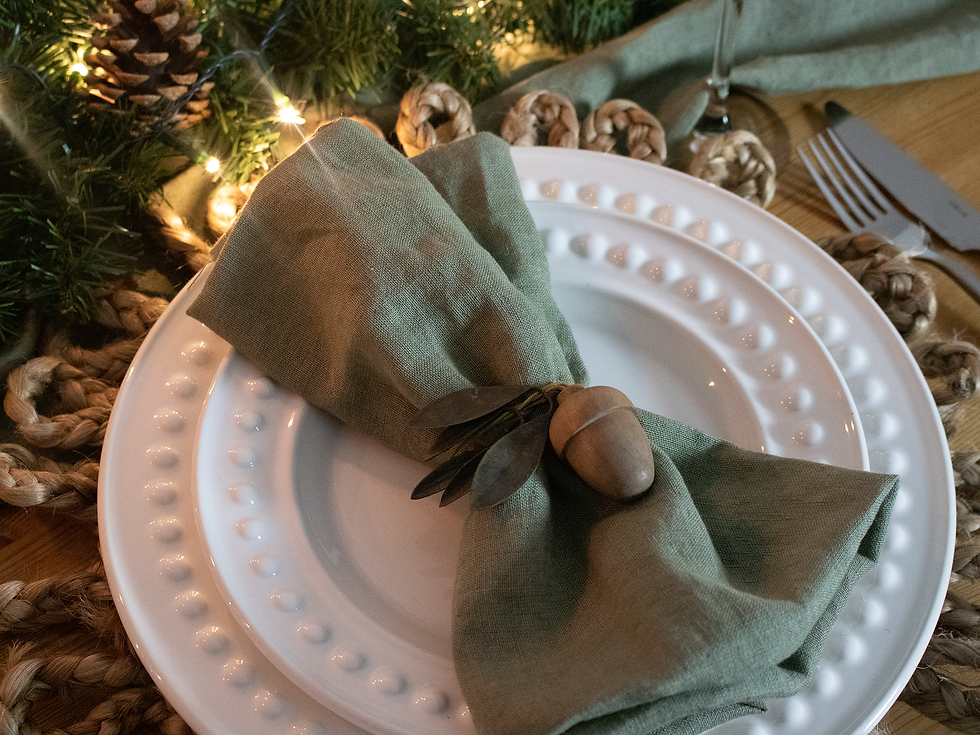 Thumbnail: Plain Linen Napkins - Sage (Set of 6)