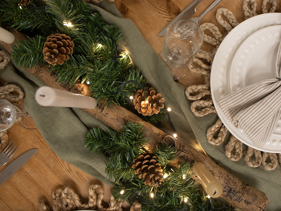 Thumbnail: Plain Linen Table Runner - Sage