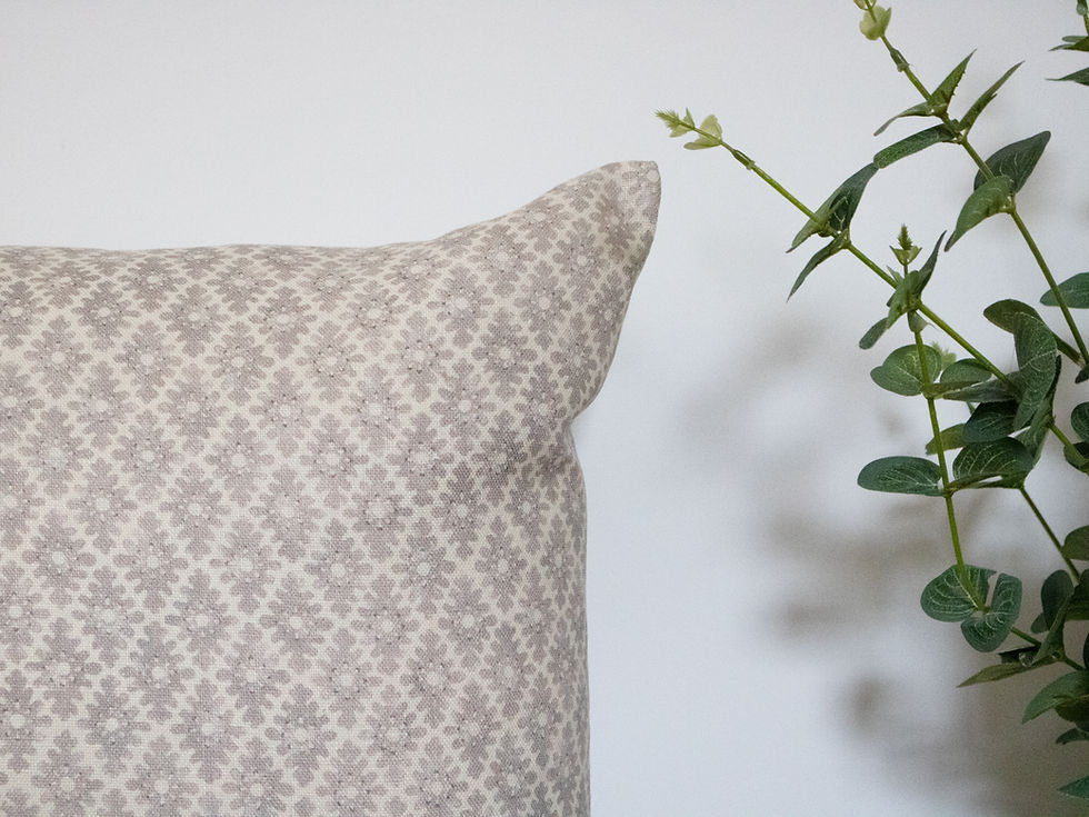 Thumbnail: Fordham Block Printed Cushion - Sand