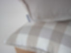 Thumbnail: Compton Check Piped Feather Cushion - Parchment