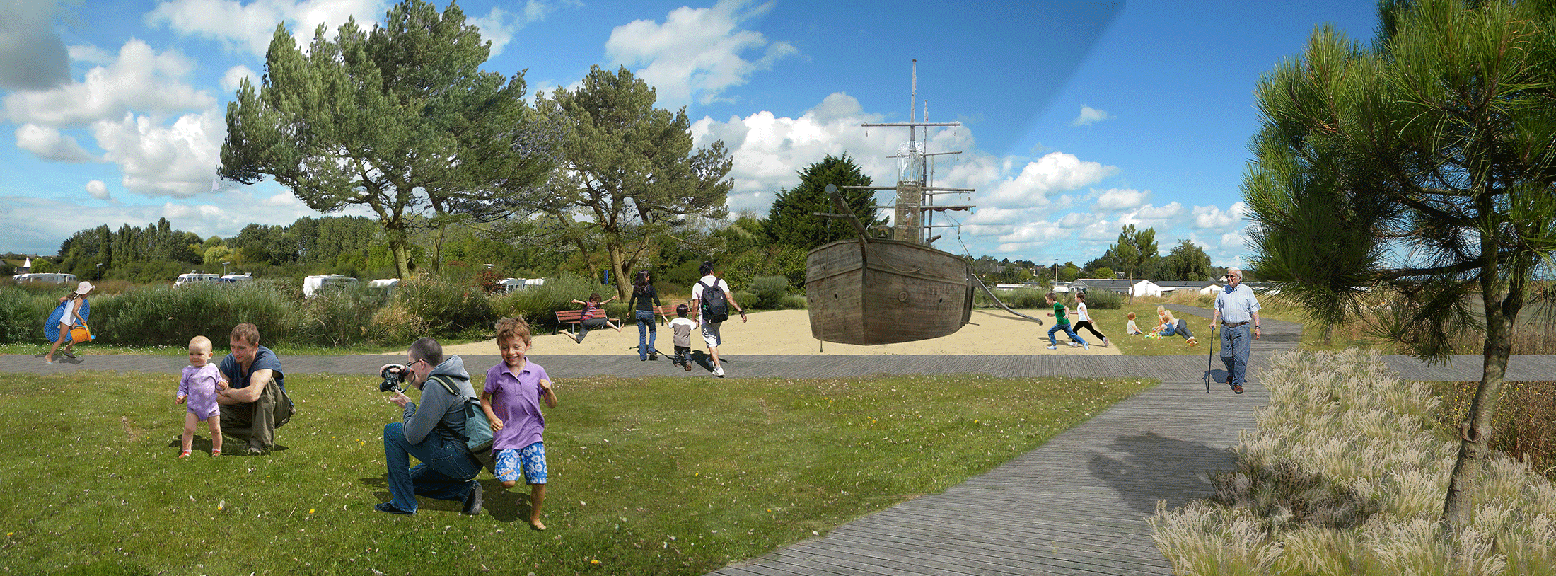 Aménagement d'une aire de jeux